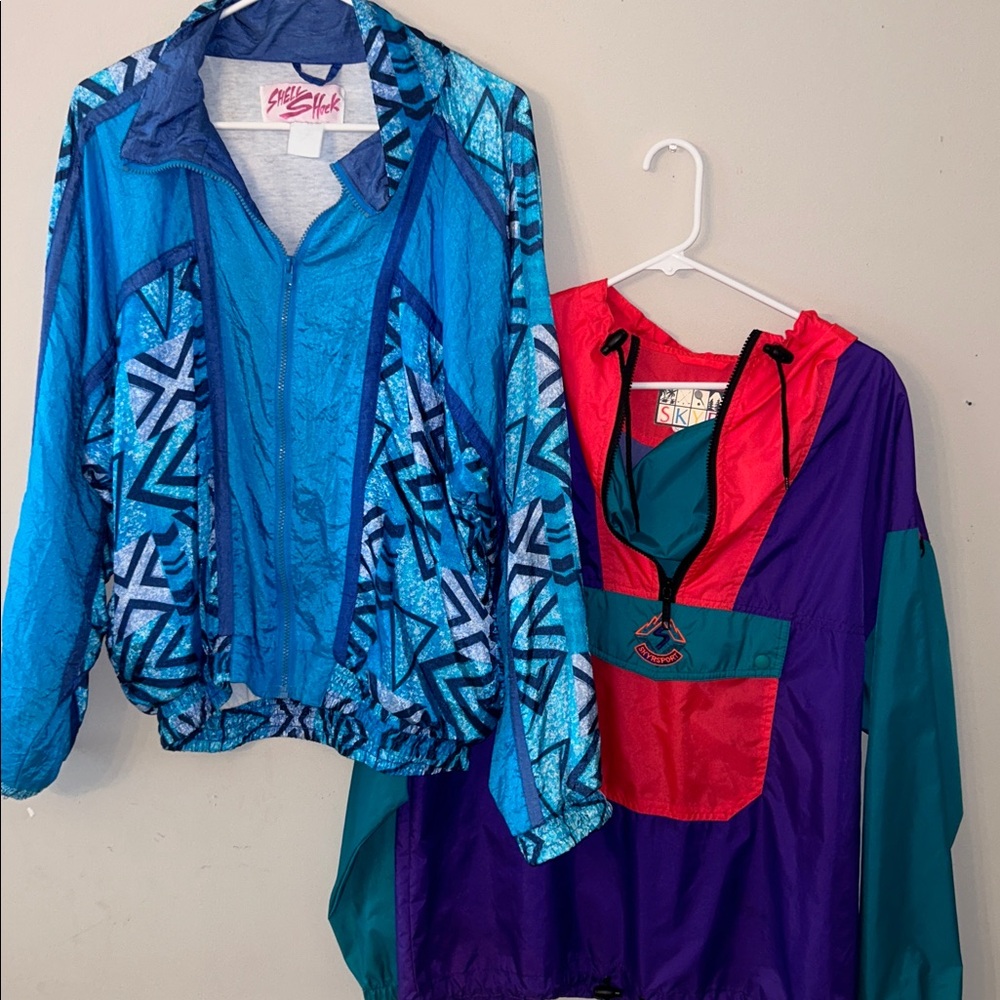TWO VTG Windbreakers